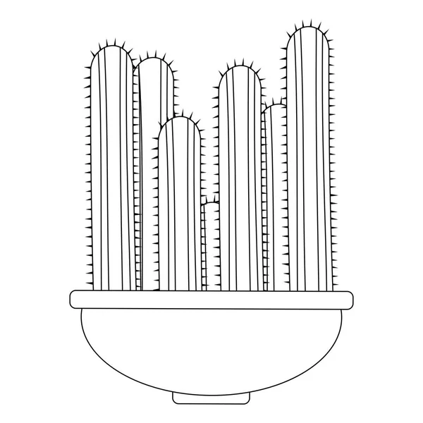 Abstrakta söt cactus — Stock vektor