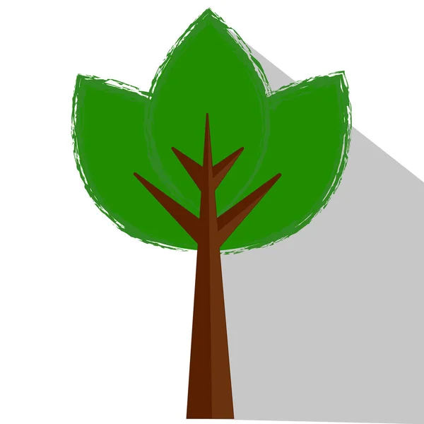 Abstraktní roztomilý strom — Stockový vektor