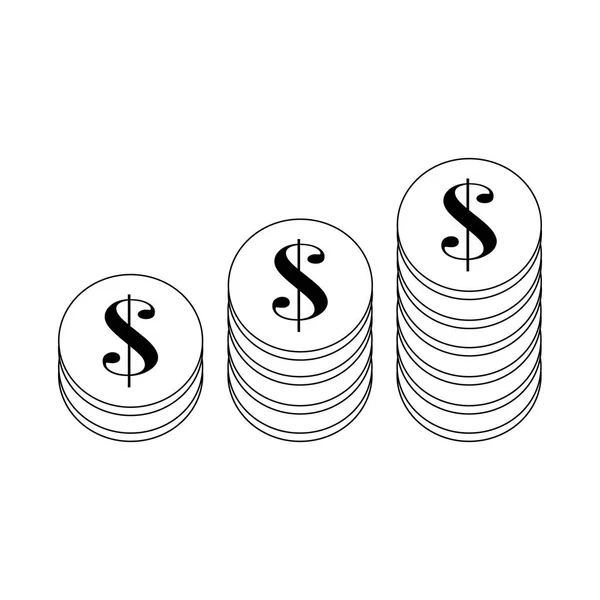 抽象货币对象 — 图库矢量图片