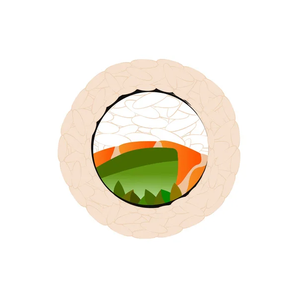 Abstracte heerlijke sushi — Stockvector