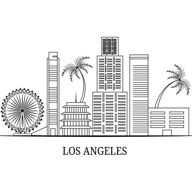 Manzara şehir silueti