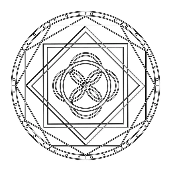 Abstraktes niedliches Mandala — Stockvektor