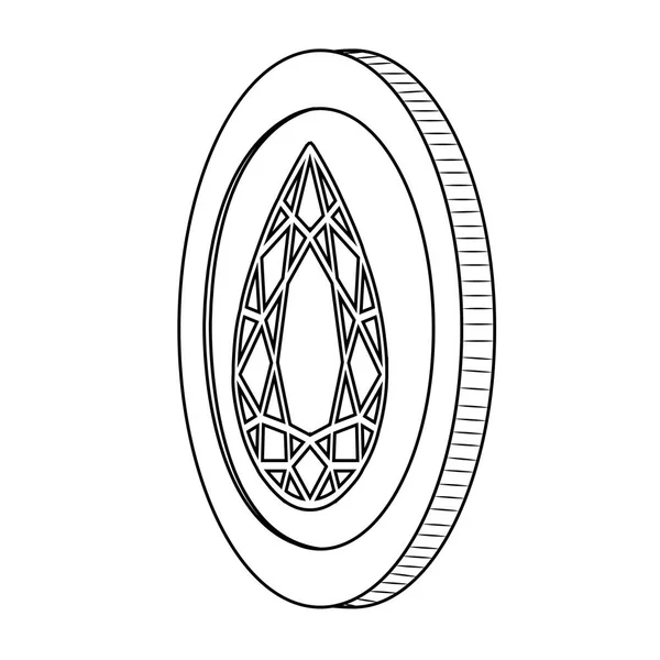 抽象虚拟硬币 — 图库矢量图片