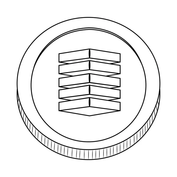 抽象虚拟硬币 — 图库矢量图片