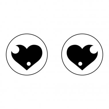 Soyut çizgi film gözleri