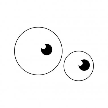 Soyut çizgi film gözleri