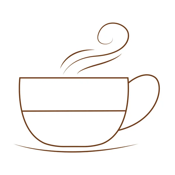 Delinear símbolo de café — Vetor de Stock