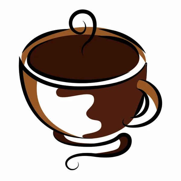 Bosquejo de una taza de café vintage — Vector de stock