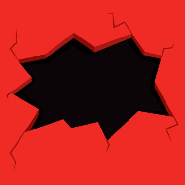 Kırmızı kırık duvar