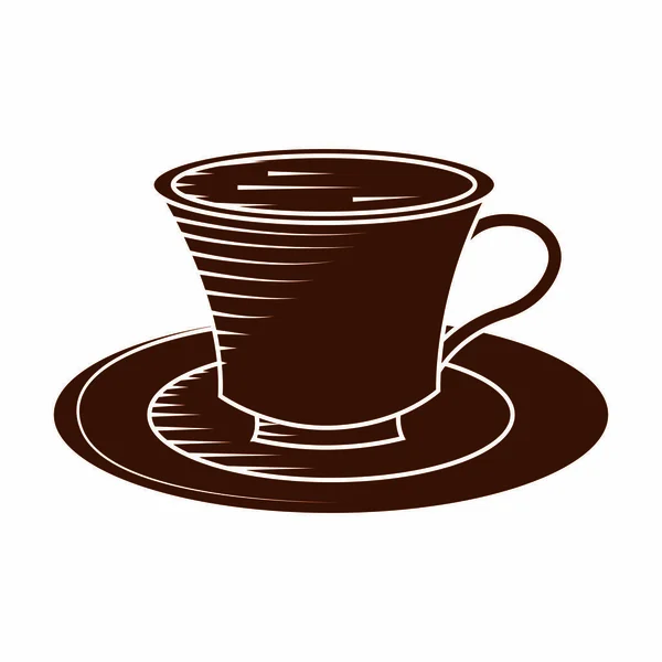 Σκίτσο ποτηριού vintage καφέ — Διανυσματικό Αρχείο