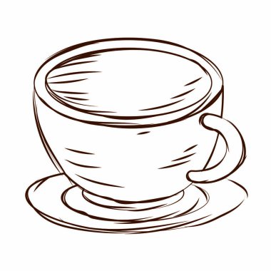 Eski bir kahve fincanı çizimi.