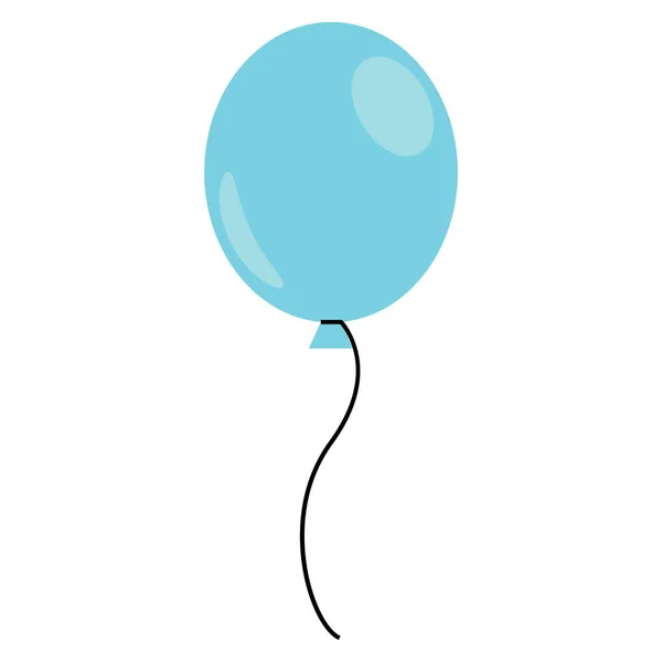 Ballon bleu isolé — Image vectorielle