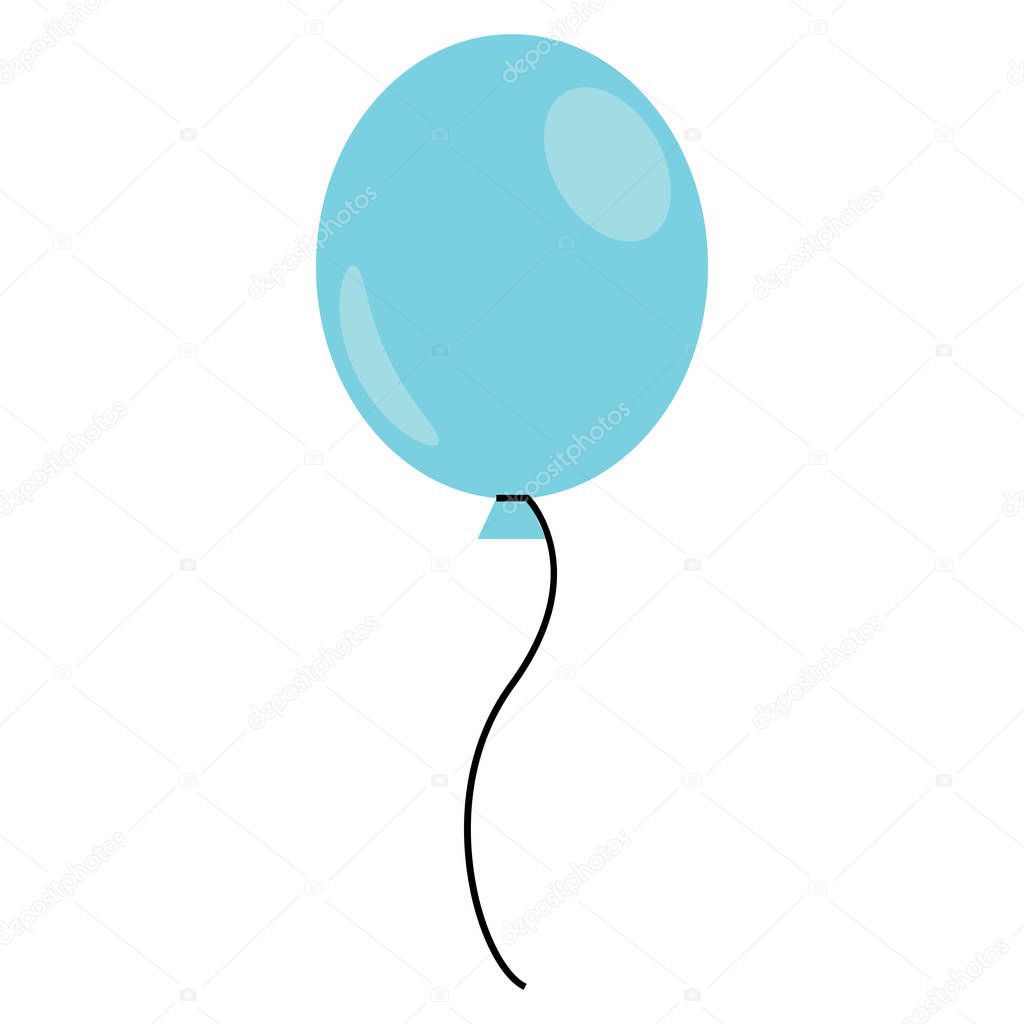 Isolated blue balloon