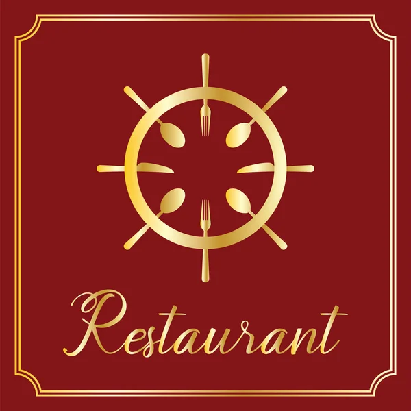 Restaurant logo illustration — Stock Vector