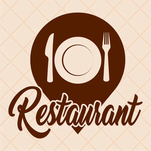 Restoran logosu çizimi — Stok Vektör