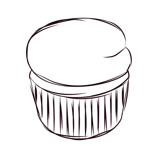 Sketch of a cupcakes — Stock Vector