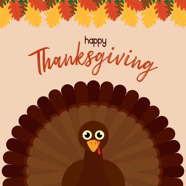 Poster de Thanksgiving avec texte — Image vectorielle