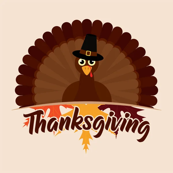 Poster de Thanksgiving avec texte — Image vectorielle