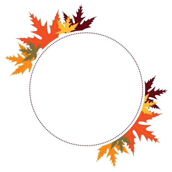 Empty label with autumn leaf — Stock Vector
