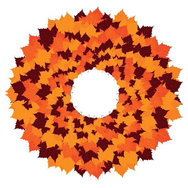 Isolated autumn wreath — Stock Vector
