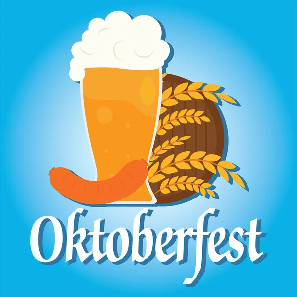 Oktoberfest-Plakat mit Text — Stockvektor