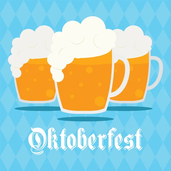 Oktoberfest poster with text — Stock Vector