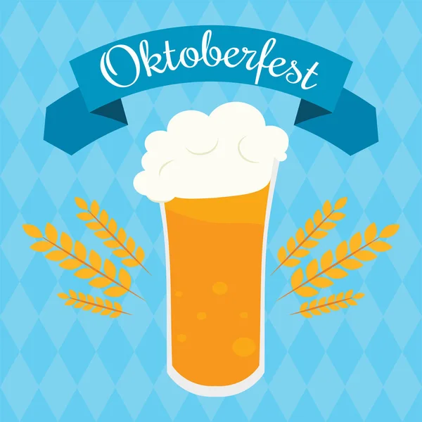 Oktoberfest affisch med text — Stock vektor