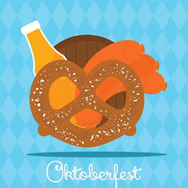 Oktoberfest poster with text — Stock Vector