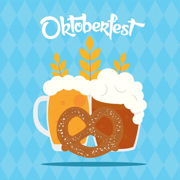 Oktoberfest affisch med text — Stock vektor