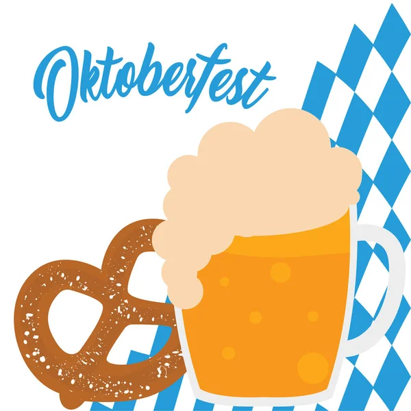 Oktoberfest-Plakat mit Text — Stockvektor