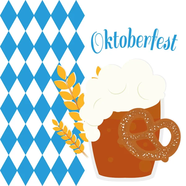 Manifesto dell'Oktoberfest con testo — Vettoriale Stock