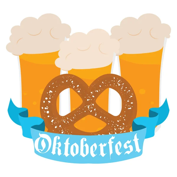 Oktoberfest poster with text — Stock Vector