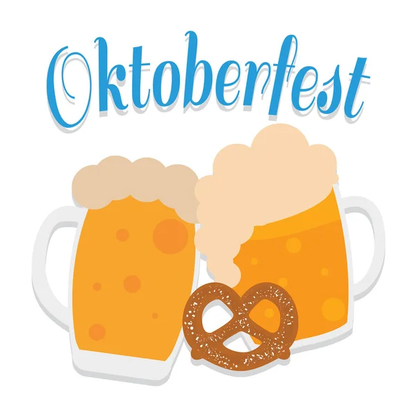 Manifesto dell'Oktoberfest con testo — Vettoriale Stock