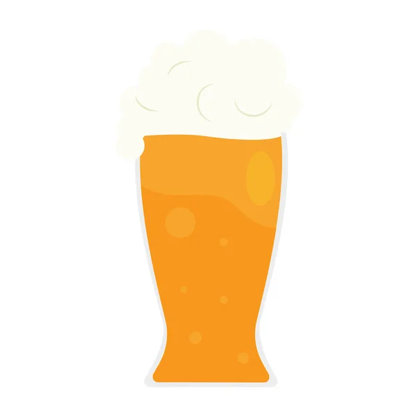 Vidrio de cerveza aislado — Vector de stock