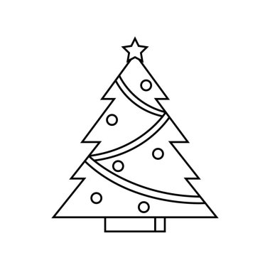 İzole edilmiş Noel ağacı simgesi