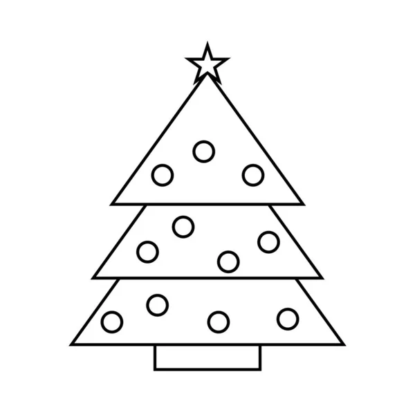 Icono de árbol de Navidad aislado — Vector de stock