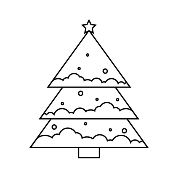 Icono de árbol de Navidad aislado — Vector de stock