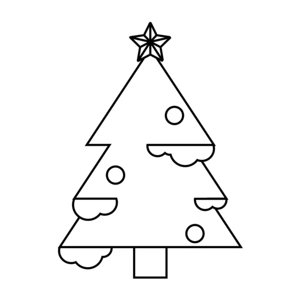 Icono de árbol de Navidad aislado — Vector de stock