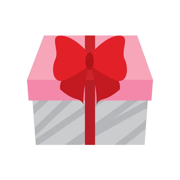 Різдвяна подарункова коробка значок — стоковий вектор