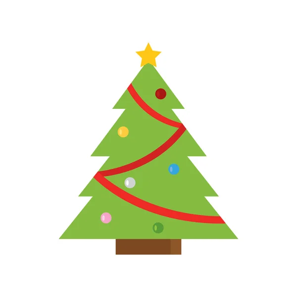 Geïsoleerde kerstboom icoon — Stockvector