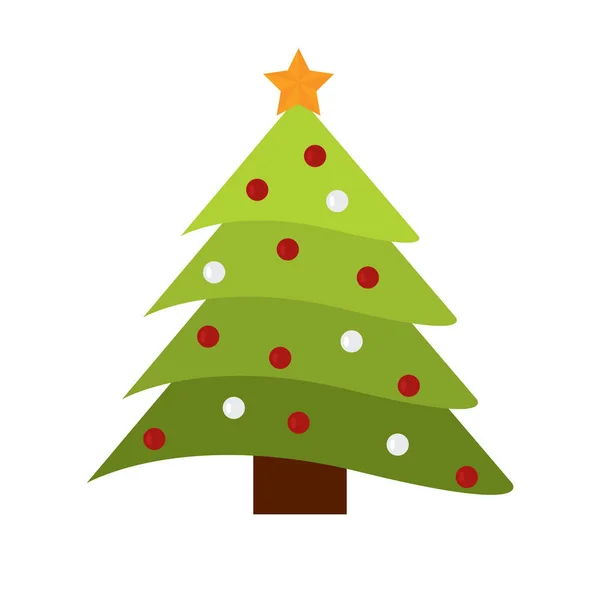 Geïsoleerde kerstboom icoon — Stockvector