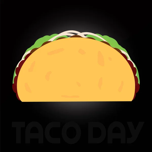 Cartaz do dia de Taco —  Vetores de Stock