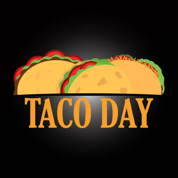 Affiche de la journée Taco — Image vectorielle