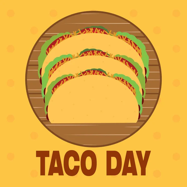 Affiche de la journée Taco — Image vectorielle