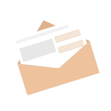 Zarfta bir harf var.