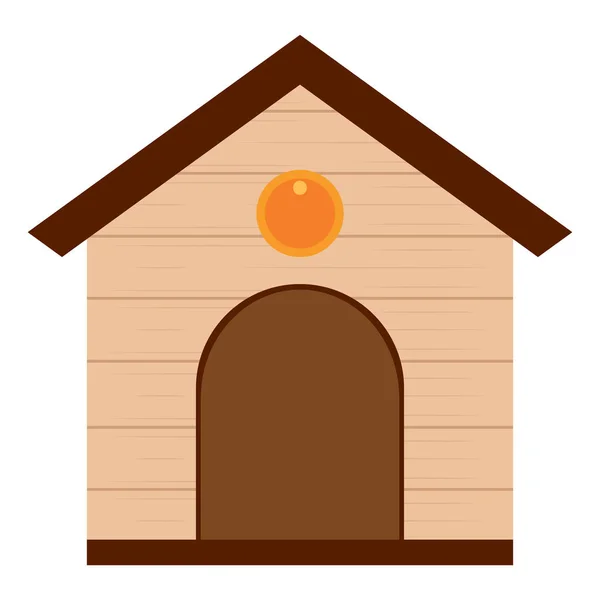 隔離された犬小屋ペットハウス — ストックベクタ