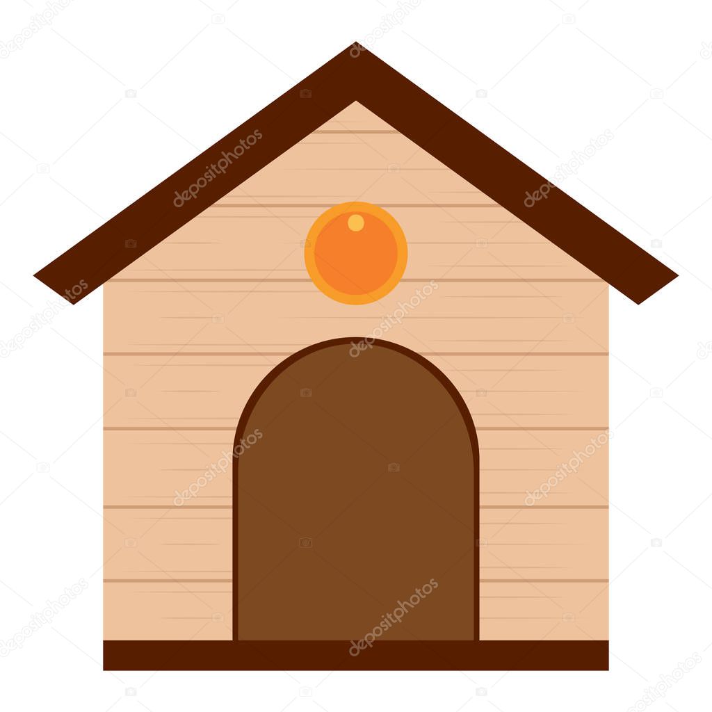 Isolated dog house. Pet house
