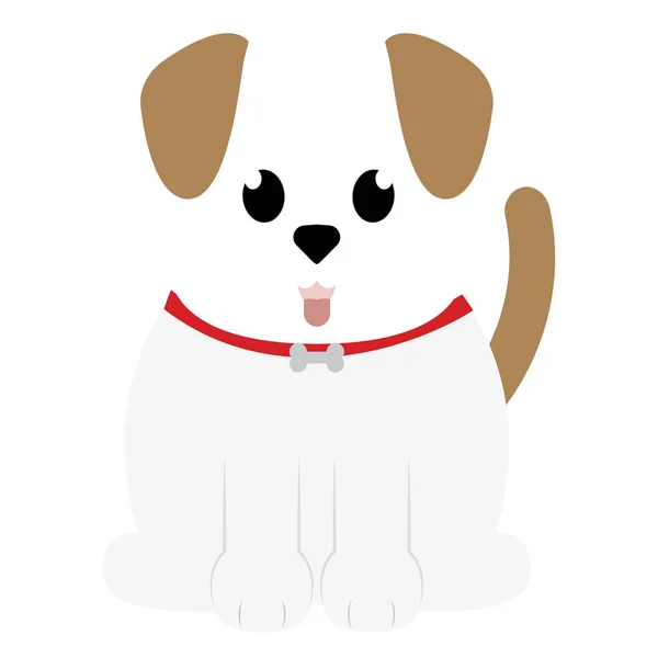 一个漂亮小狗的卡通 — 图库矢量图片
