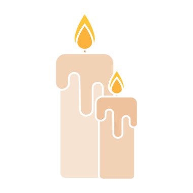 İzole edilmiş mum simgesi