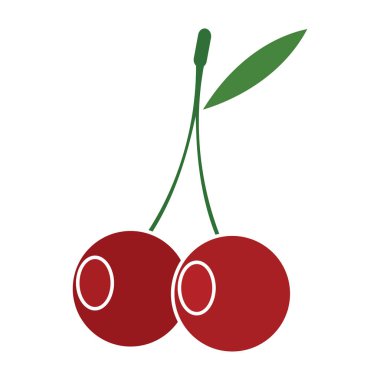 İzole kiraz ikonu